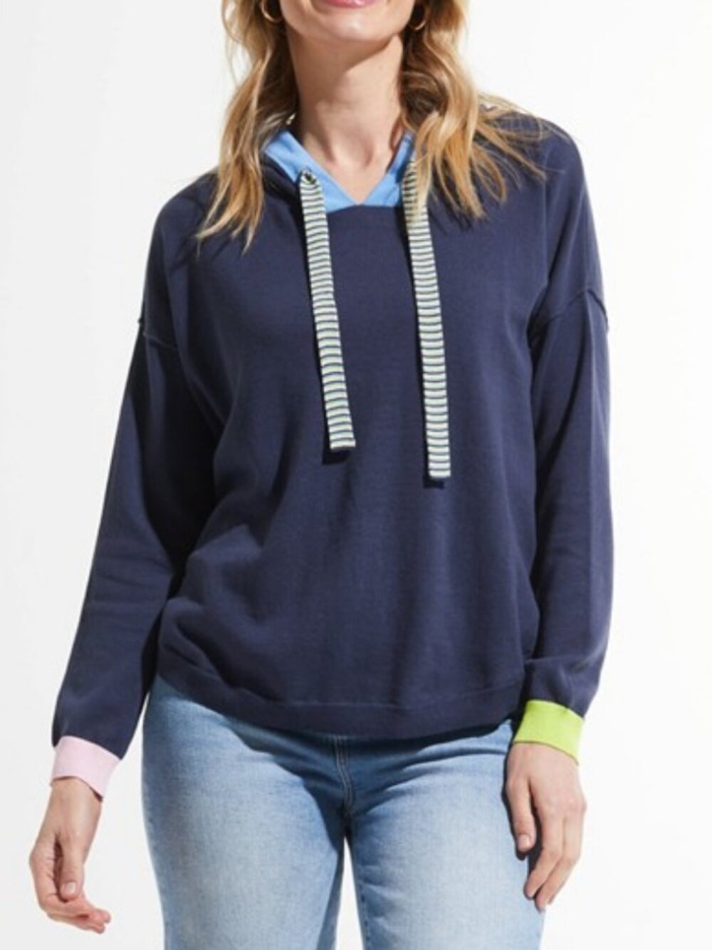 Zaket & Plover Joey pocket hoodie blue women's size S